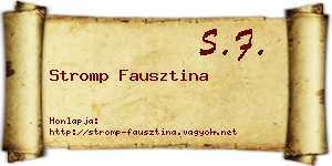 Stromp Fausztina névjegykártya